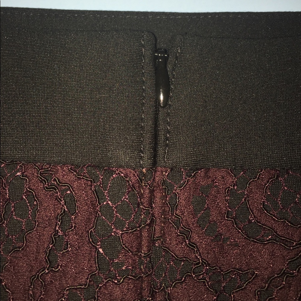 ANN TAYLOR LOFT PENCIL SKIRT w/ LACE OVERLAY- EUC - Picture 6 of 8
